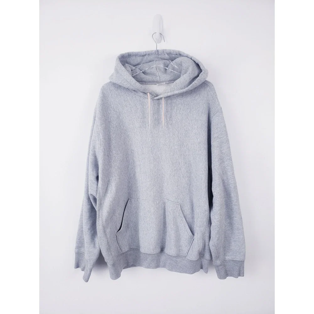 J. Crew Sportswear Heritage 14 oz Hoodie Gray Pullover Reverse Weave Style  XXL